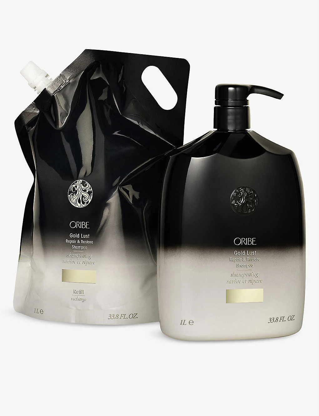 Oribe Gold Lust Repair & Restore Shampoo Refill 1L 4 Oribe Gold Lust Repair & Restore Shampoo Refill 1L - Image 2